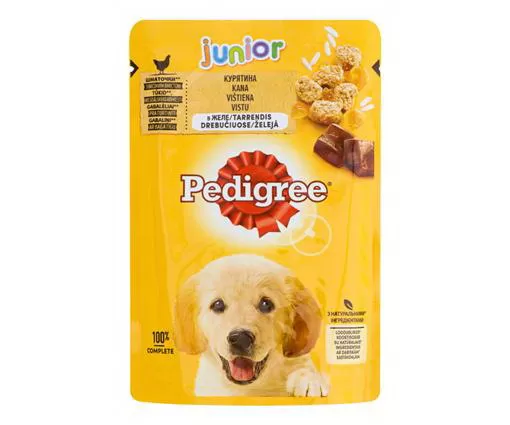 PEDIGREE Junior Hrana umeda pentru căței Pui plic 100g