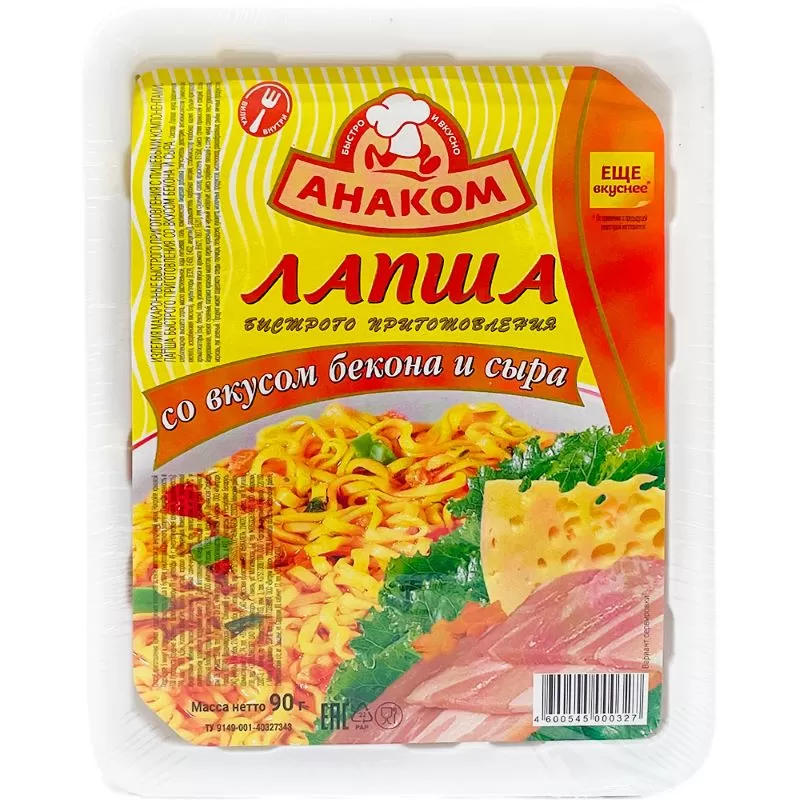 АНАКОМ Tăieței cu gust de bacon/brânză 90g