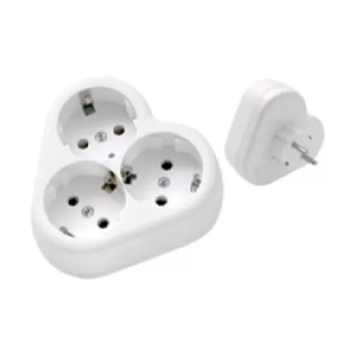 ELBI Deniz Adaptor 3 prize cu împământare  stea