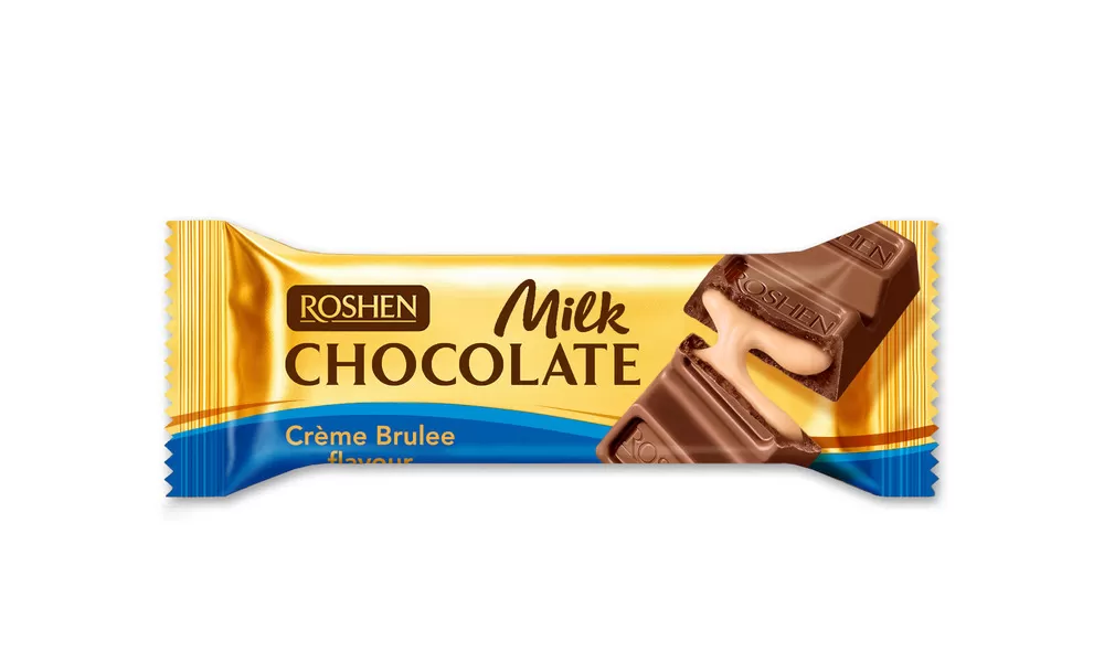 ROSHEN Baton de ciocolată lapte/crem brule 33g