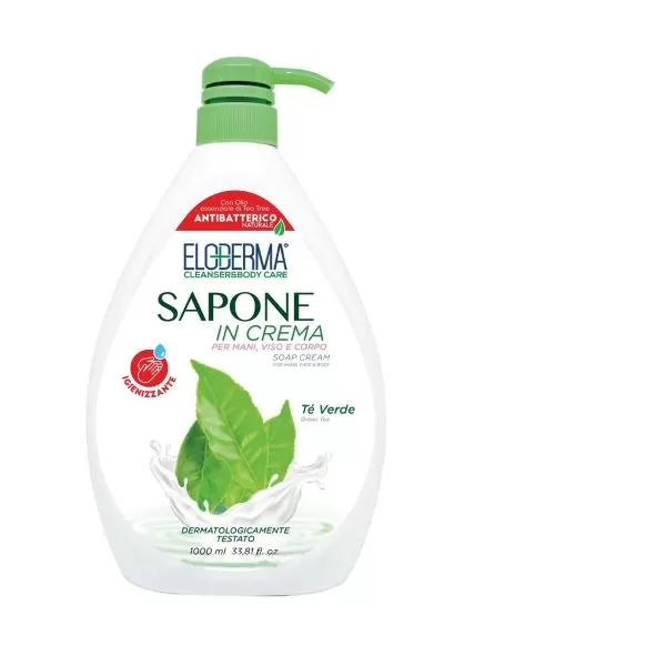 ELODERMA Săpun-crema antibacterian Green Tea 1l