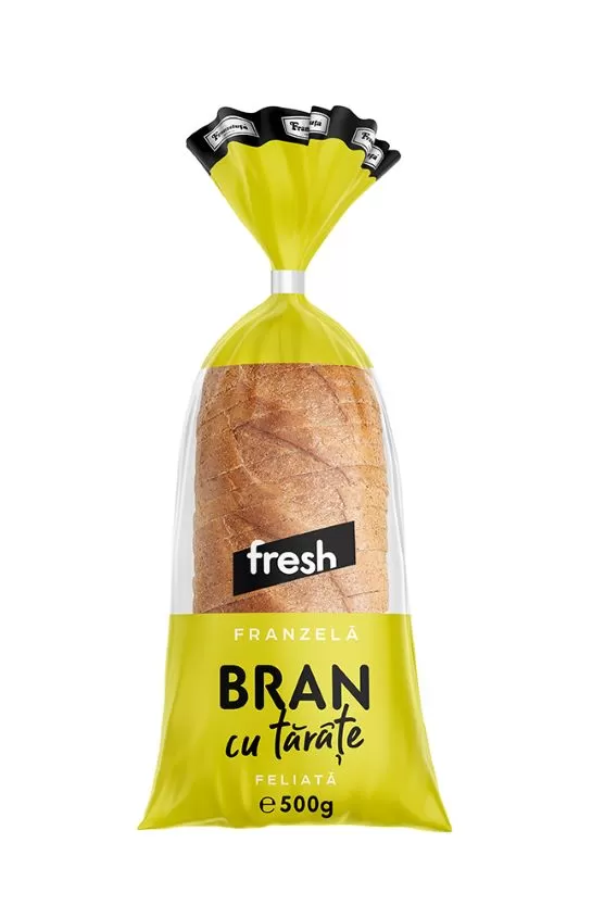 FRANZELUȚA Franzela Bran cu Tărâță  c/s feliată amb. 500g