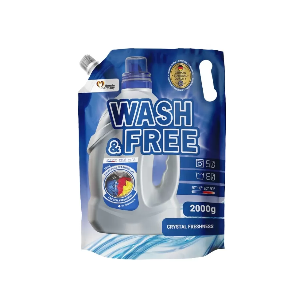 WASH&FREE  Detergent lichid de rufe  2L Universal 