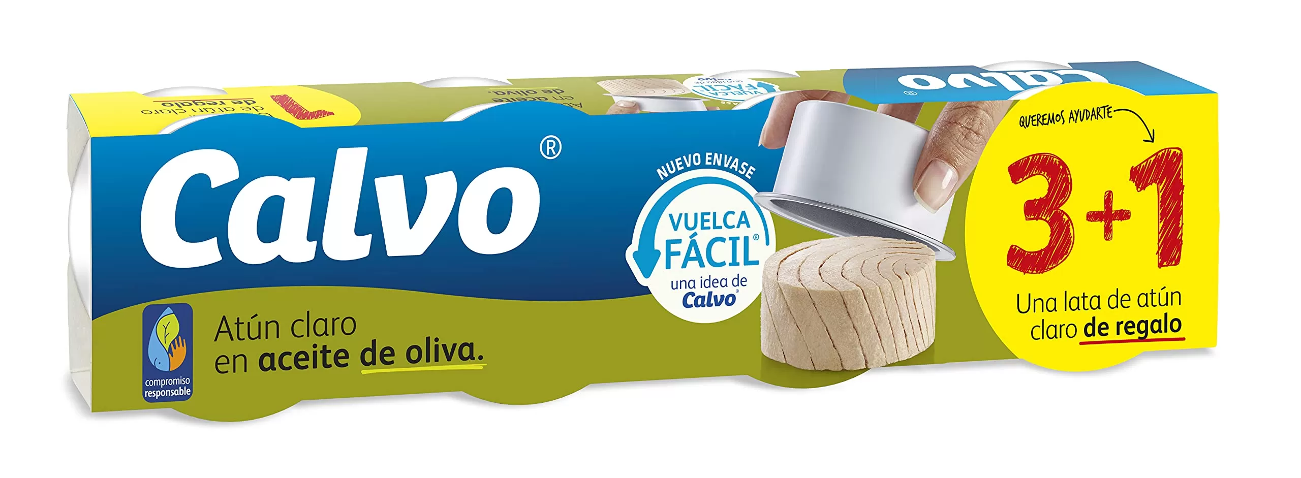CALVO Ton în ulei de olive 3+1x65g 