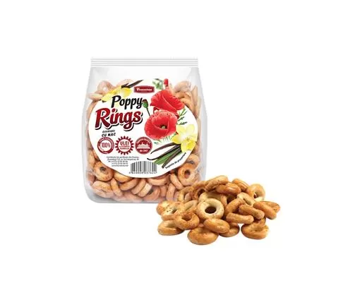FRANZELUTA Covrigei Rings Seminte Mac Vanilie 200g