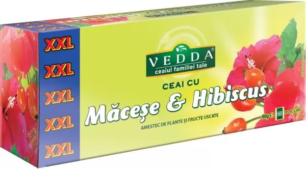 VEDDA Ceai Măcieș și Hibiscus 60p