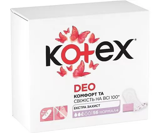 KOTEX Absorbante de zi Deo Normal Plus Liners 56buc