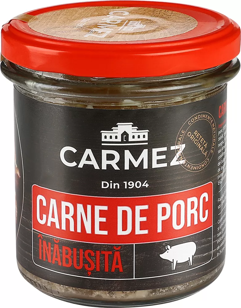 CARMEZ Carne de porc înăbușită 280g sticlă