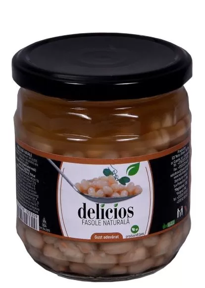 DELICIOS Fasole alba naturala 430ml b/s