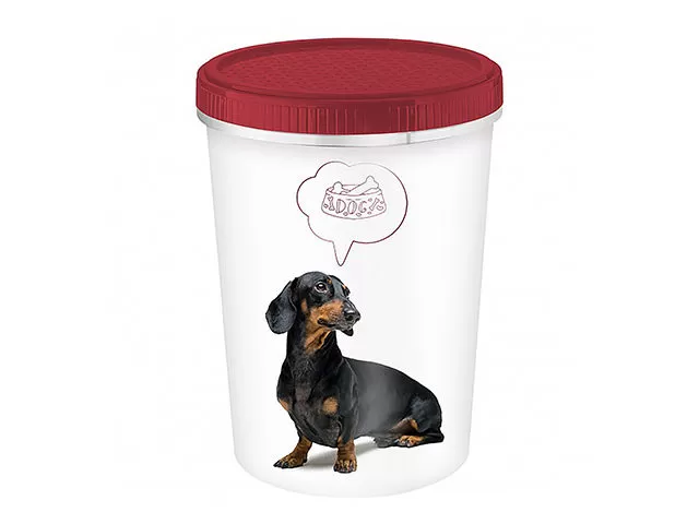 LUCKY PET Container pentru hrană 1.6l câini bordo