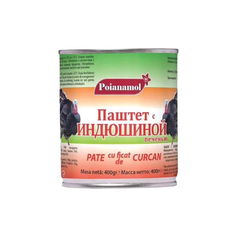 POIANAMOL Pate cu ficat de curcan 400g