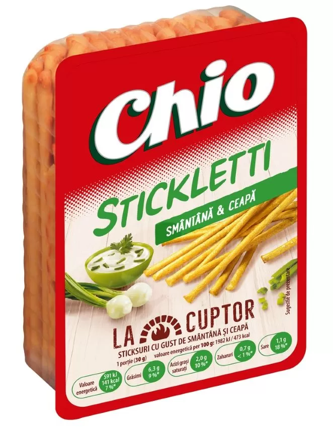CHIO Stickletti Smântână și Ceapă 80g