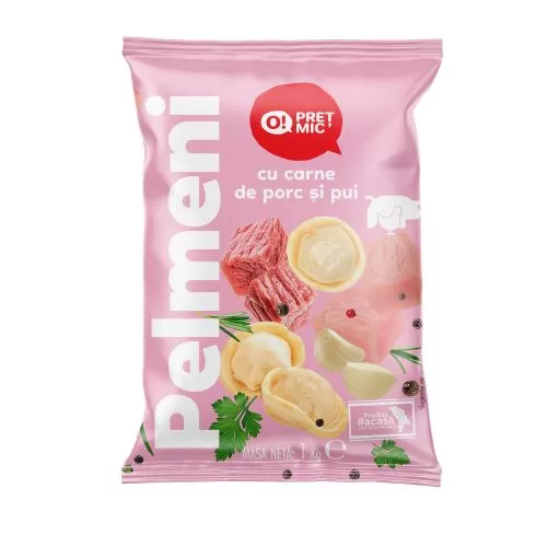 O! PRET MIC Pelmeni cu carne de porc/pui 1kg