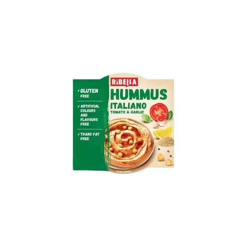 RIBELLA Hummus cu rosii si ustroi 200g