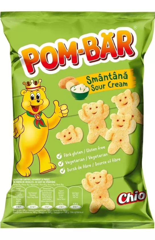 CHIO Snack de cartofi cu aromă de smântână Pom Bar 50g