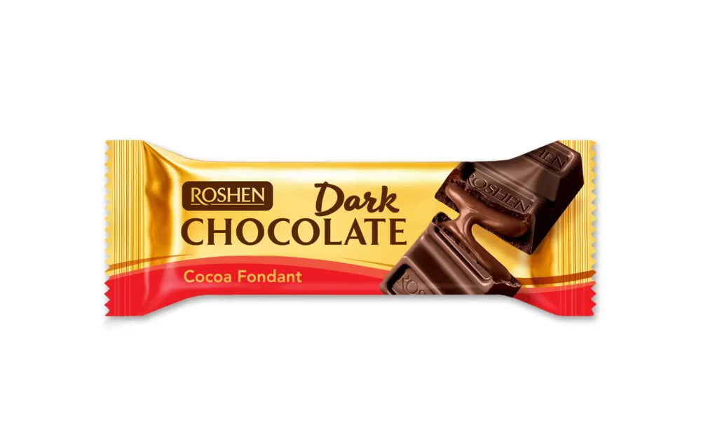 ROSHEN Baton de ciocolată fondant-ciocolată neagră 33g