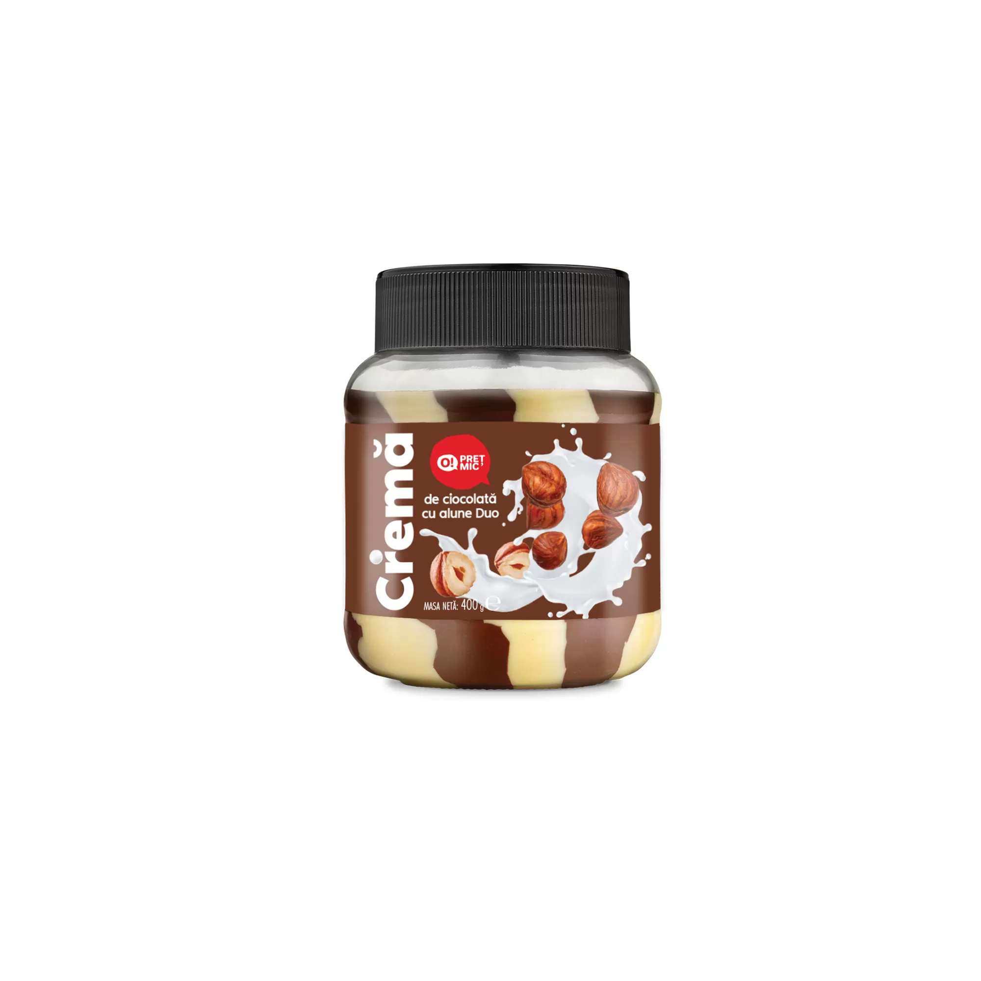 O! PRET MIC Cremă de ciocolată cu alune 400g