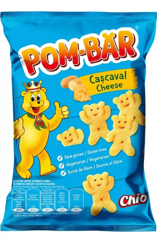 CHIO Pom Bar. Snack de cartofi cu aromă de Cașcaval 50g