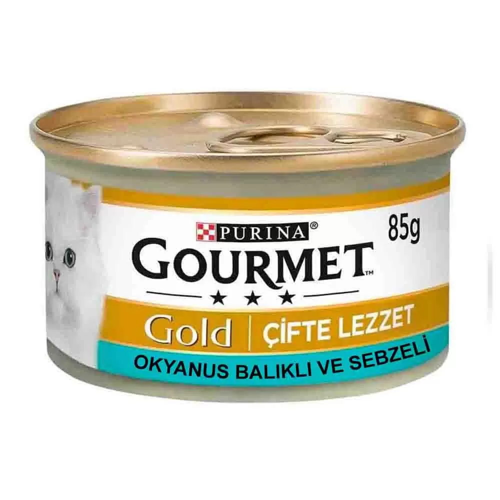 GOURMET GOLD Pate umed pentru pisici pește ocean/spanac 85g