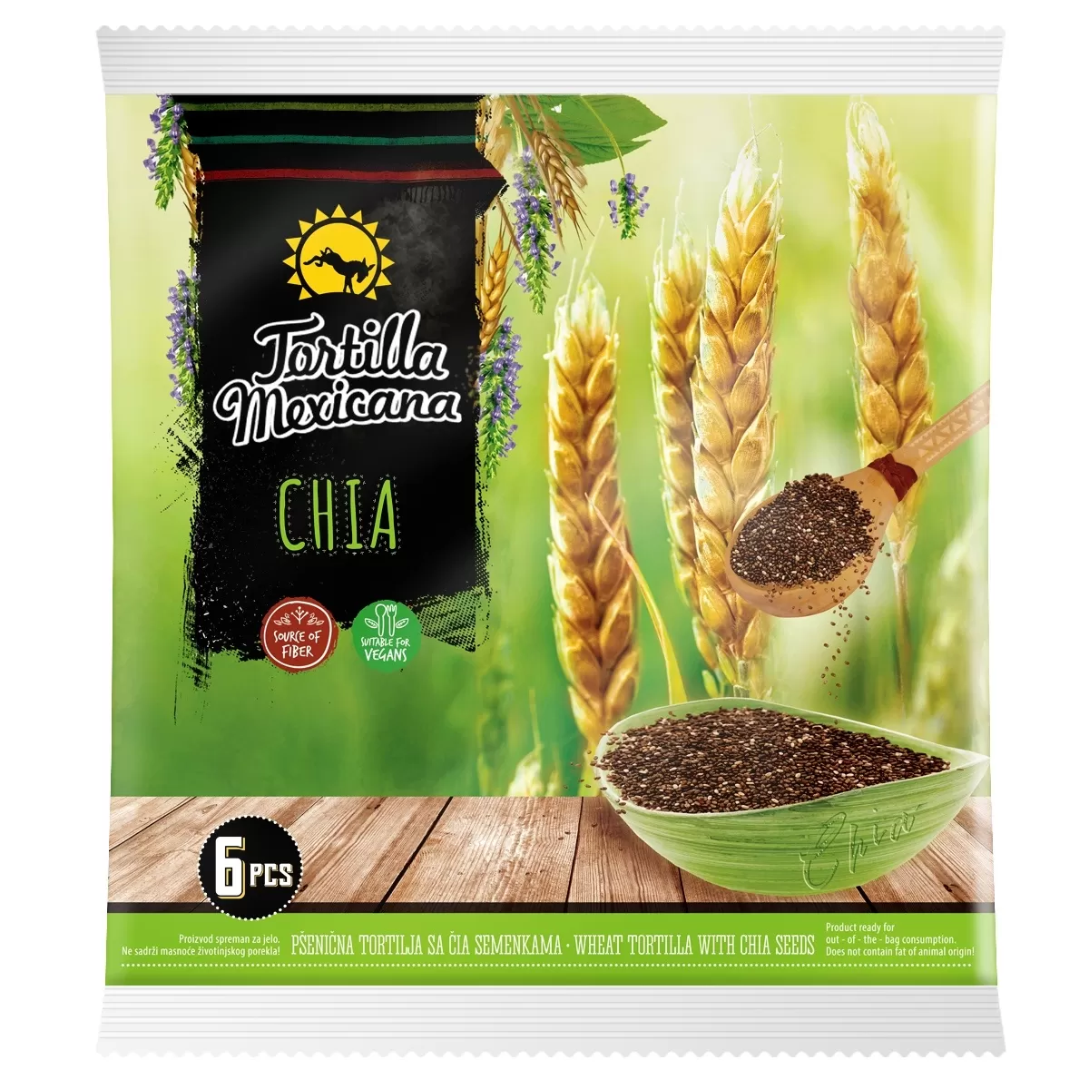 TORTILLA MEXICANA cu semințe de chia 390g 