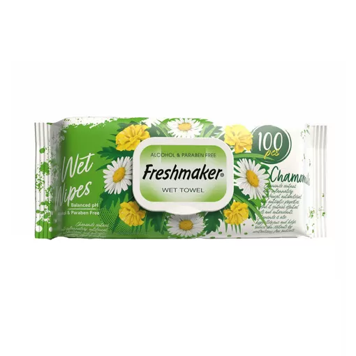 FRESHMAKER Șervețele umede cu capac Camomile/Daisy 100buc